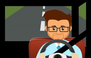 driving, man, car